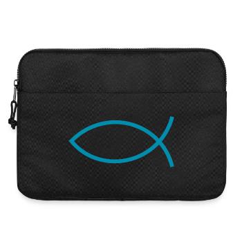 Jesusfisch Ichthys Fisch Fische - Laptoptasche 15" - Schwarz - Vorne