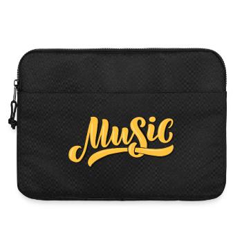 Illustratives Musik-Design mit warmen Tönen - Laptoptasche 15" - Schwarz - Vorne