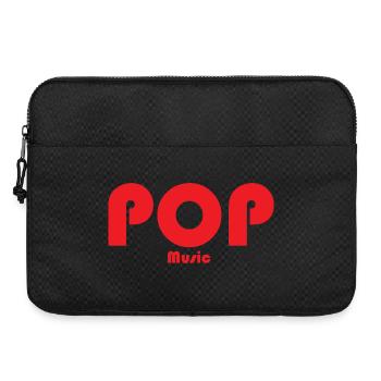 Conception de musique POP rétro rouge - Sacoche pour ordinateur portable 15 pouces - noir - Devant