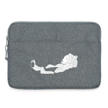 Polar Bear, the Swimmer - Laptop bag 15" - heather grey - Front