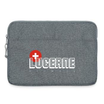 KONIZ Emblème du drapeau de Schweiz - Sacoche pour ordinateur portable 15 pouces - gris chiné - Devant