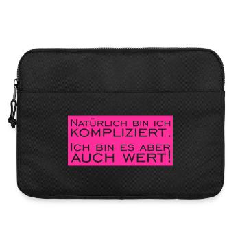 Of course I'm complicated - Laptop bag 15" - black - Front