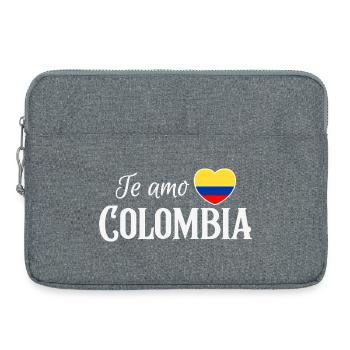 Ich liebe Kolumbien, kolumbianischen Stolz - Laptoptasche 15" - Grau meliert - Vorne