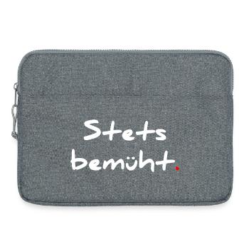 Stets bemüht – mit Punkt - Laptoptasche 15" - Grau meliert - Vorne