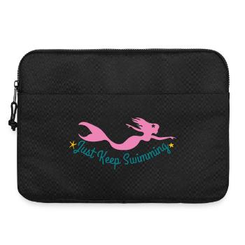 Sirène sous-marine avec citation motivante - Sacoche pour ordinateur portable 15 pouces - noir - Devant