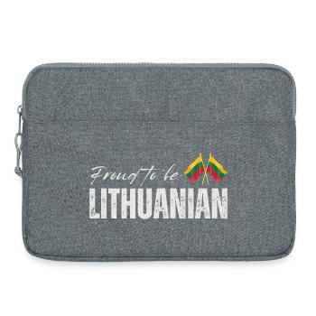 Lithuanian pride, Lithuanian patriot - Laptop bag 15" - heather grey - Front