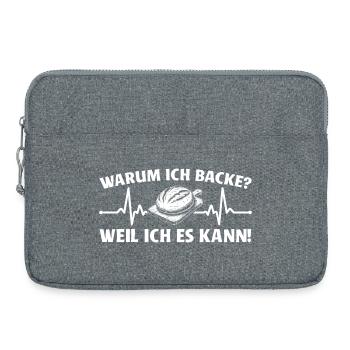 Baking bread because I can - Baker - Laptop bag 15" - heather grey - Front
