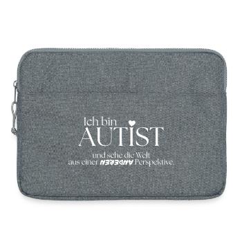 Ich bin Autist - Laptoptasche 15" - Grau meliert - Vorne