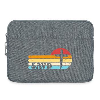 Redeemed Cross Retro Bible Christian Faith Jesus - Laptop bag 15" - heather grey - Front