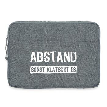 Abstand sonst klatscht es - Laptoptasche 15" - Grau meliert - Vorne