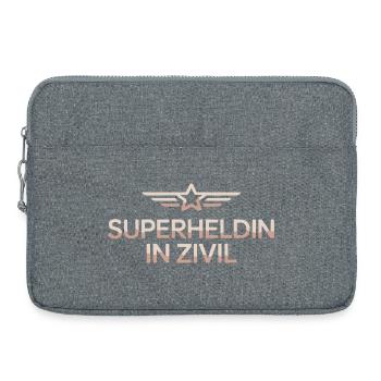 Superheldin In Zivil Superhero Superhelden Kostüm - Laptoptasche 15" - Grau meliert - Vorne