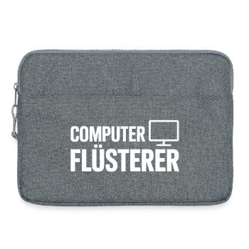 Computer Whisperer – Conception d’icônes de moniteur - Sacoche pour ordinateur portable 15 pouces - gris chiné - Devant