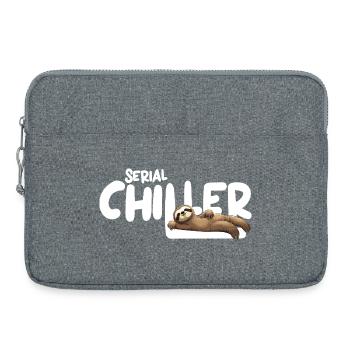 Faultier Serial Chiller – Lustiges Sloth Tee - Laptoptasche 15" - Grau meliert - Vorne