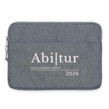 Abitur 2026 - Laptoptasche 15" - Grau meliert - Vorne