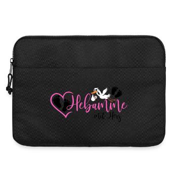 Hebamme mit Herz  - Laptoptasche 15" - Schwarz - Vorne