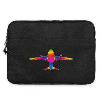 Avion aux couleurs de l’arc-en-ciel - Sacoche pour ordinateur portable 15 pouces - noir - Devant