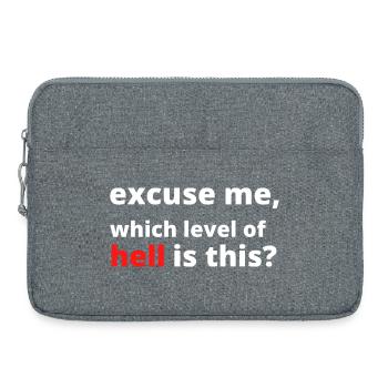 Lustige sarkastische Spruch - Laptoptasche 15" - Grau meliert - Vorne