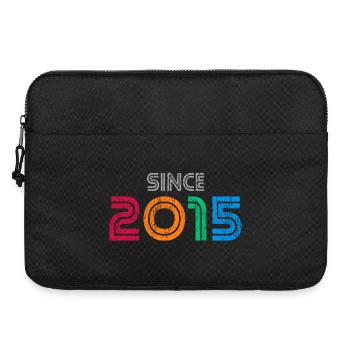 Seit 2015 | Retro-farbenes Geburtstagsjahr - Laptoptasche 15" - Schwarz - Vorne