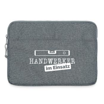 Handwerk Wasserwaage Handwerker Symbol Bau Sprüche - Laptoptasche 15" - Grau meliert - Vorne