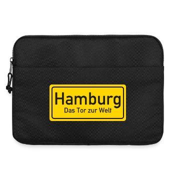Panneau de nom de lieu de Hambourg Allemagne - Sacoche pour ordinateur portable 15 pouces - noir - Devant
