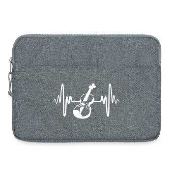 Retro Violine - Laptoptasche 15" - Grau meliert - Vorne