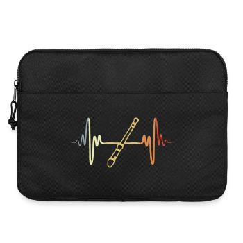 Flûte rétro - Sacoche pour ordinateur portable 15 pouces - noir - Devant