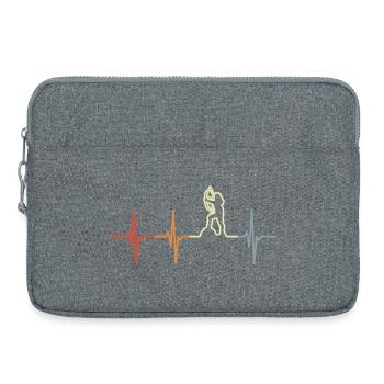 Bogensportler Mädchen EKG Linie - Laptoptasche 15" - Grau meliert - Vorne