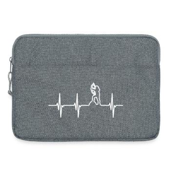 Bogenschützin Herzlinie - Laptoptasche 15" - Grau meliert - Vorne