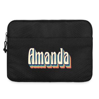 Amanda t-shirt rétro vintage t-shirt idée cadeau - Sacoche pour ordinateur portable 15 pouces - noir - Devant