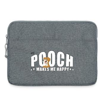 MY POOCH makes me happy - Laptoptasche 15" - Grau meliert - Vorne