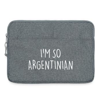 JE SUIS TELLEMENT ARGENTIN Argentine - Sacoche pour ordinateur portable 15 pouces - gris chiné - Devant
