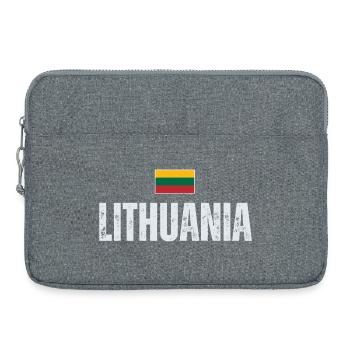Lithuanian pride, flag of Lithuania - Laptop bag 15" - heather grey - Front