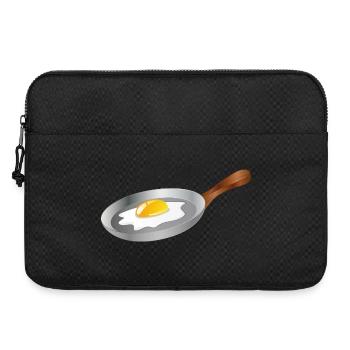 Spiegelei in Pfanne – Frühstück mit Retro-Charme - Laptoptasche 15" - Schwarz - Vorne