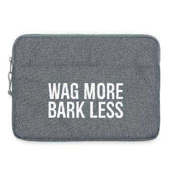 wag more bark less - Laptoptasche 15" - Grau meliert - Vorne