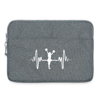 Drôle de pom-pom girl - Sacoche pour ordinateur portable 15 pouces - gris chiné - Devant
