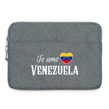 J’aime le Venezuela, la fierté vénézuélienne - Sacoche pour ordinateur portable 15 pouces - gris chiné - Devant