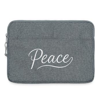 Police cursive Peace Lettering - Sacoche pour ordinateur portable 15 pouces - gris chiné - Devant
