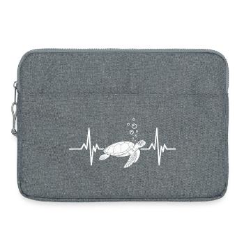 Unterwasser-Ozean Schildkröte Design - Laptoptasche 15" - Grau meliert - Vorne
