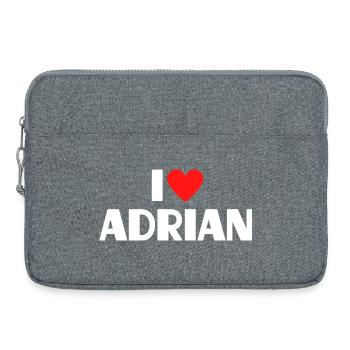 J’adore Adrian Red Heart Romantique Nom Fan - Sacoche pour ordinateur portable 15 pouces - gris chiné - Devant