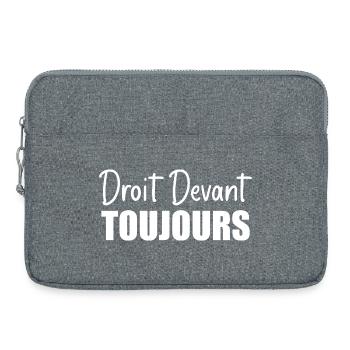 Droit devant, toujours. - Sacoche pour ordinateur portable 15 pouces - gris chiné - Devant