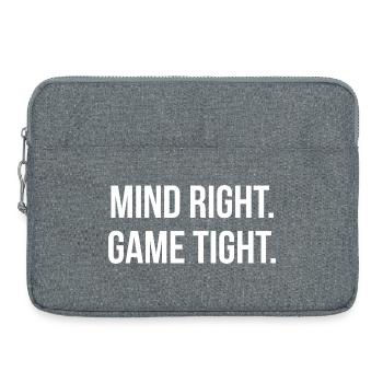 MIND RIGHT. GAME TIGHT. | Greyline Official - Laptop bag 15" - heather grey - Front