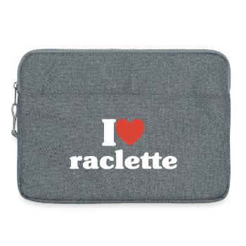 J'aime La Raclette Love Humour Fromage Cadeau Ski  - Sacoche pour ordinateur portable 15 pouces - gris chiné - Devant