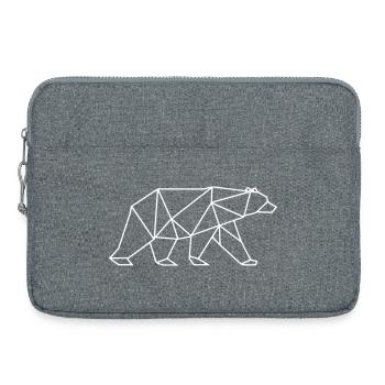 Bär Polygon Symbol - Laptoptasche 15" - Grau meliert - Vorne
