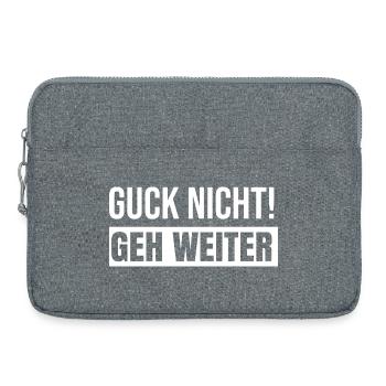 Guck nicht geh weiter - Laptoptasche 15" - Grau meliert - Vorne