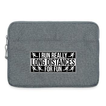 Je cours de très longues distances pour un marathon amusant - Sacoche pour ordinateur portable 15 pouces - gris chiné - Devant