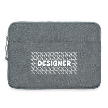 Gift for Designer - Laptop bag 15" - heather grey - Front