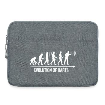 Darts Evolution Fun Hoodie, Shirt, Tasche, Tasse - Laptoptasche 15" - Grau meliert - Vorne