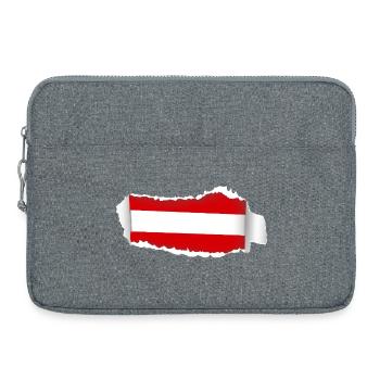 Cracked Austria Flag - Laptop bag 15" - heather grey - Front
