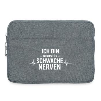 Ich bin nichts für schwache Nerven - Laptoptasche 15" - Grau meliert - Vorne