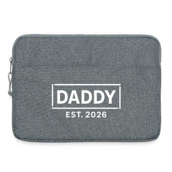 Daddy Est 2026 – Bold Typo Print - Laptop bag 15" - heather grey - Front